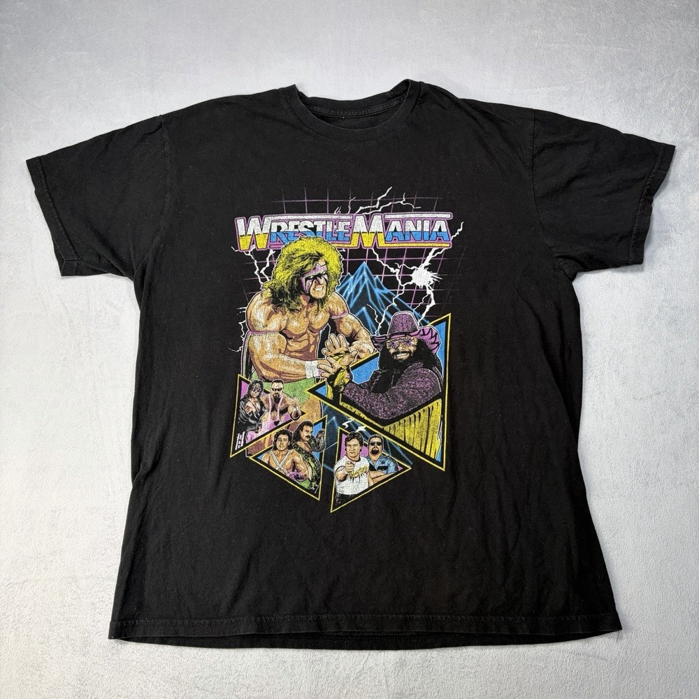 Vintage WWF Wrestle Mania VI Shirt Black adult Size Large
